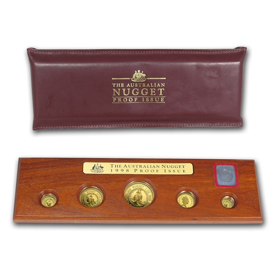 1998 Australia 5-Coin Gold Nugget Proof Set (no COA) 1998 Australia 5-Coin Gold Nugget Proof Set (no COA)